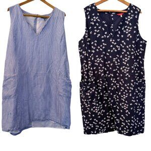 Joules Elayna Linen Striped Dress Lot (2)